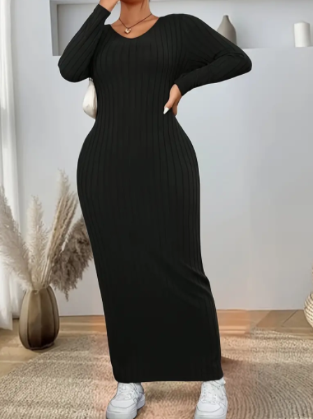 Timeless Elegance Knitted Chic Maxi Dress