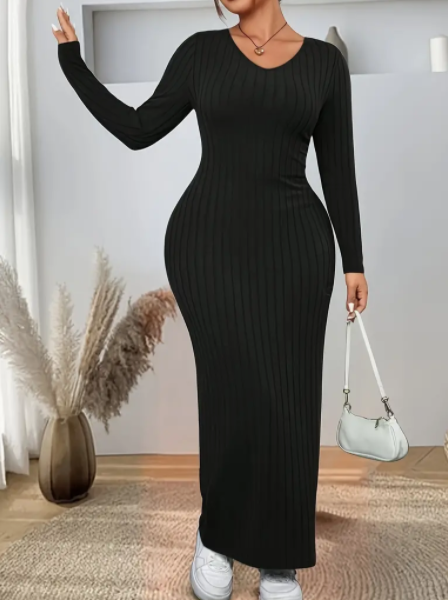 Timeless Elegance Knitted Chic Maxi Dress