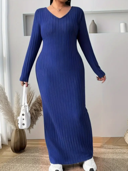 Timeless Elegance Knitted Chic Maxi Dress