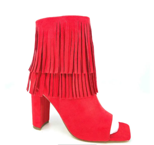 Tassel Block Heels