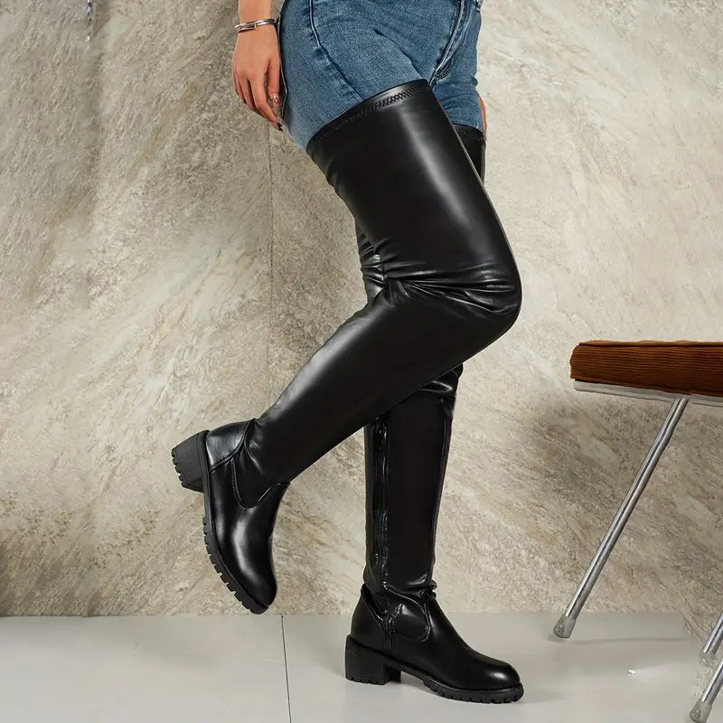 Exclusive Leather Thigh High Boots