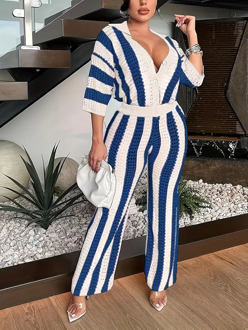Sexy Relaxed Vacay Knitted Pants Set