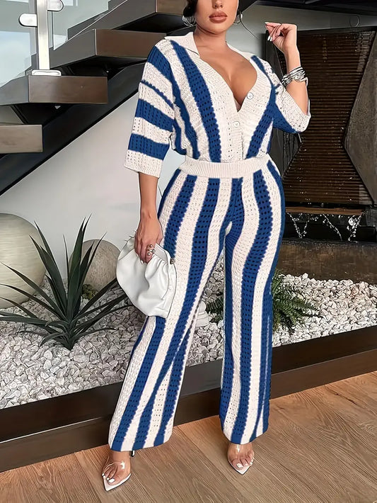 Sexy Relaxed Vacay Knitted Pants Set
