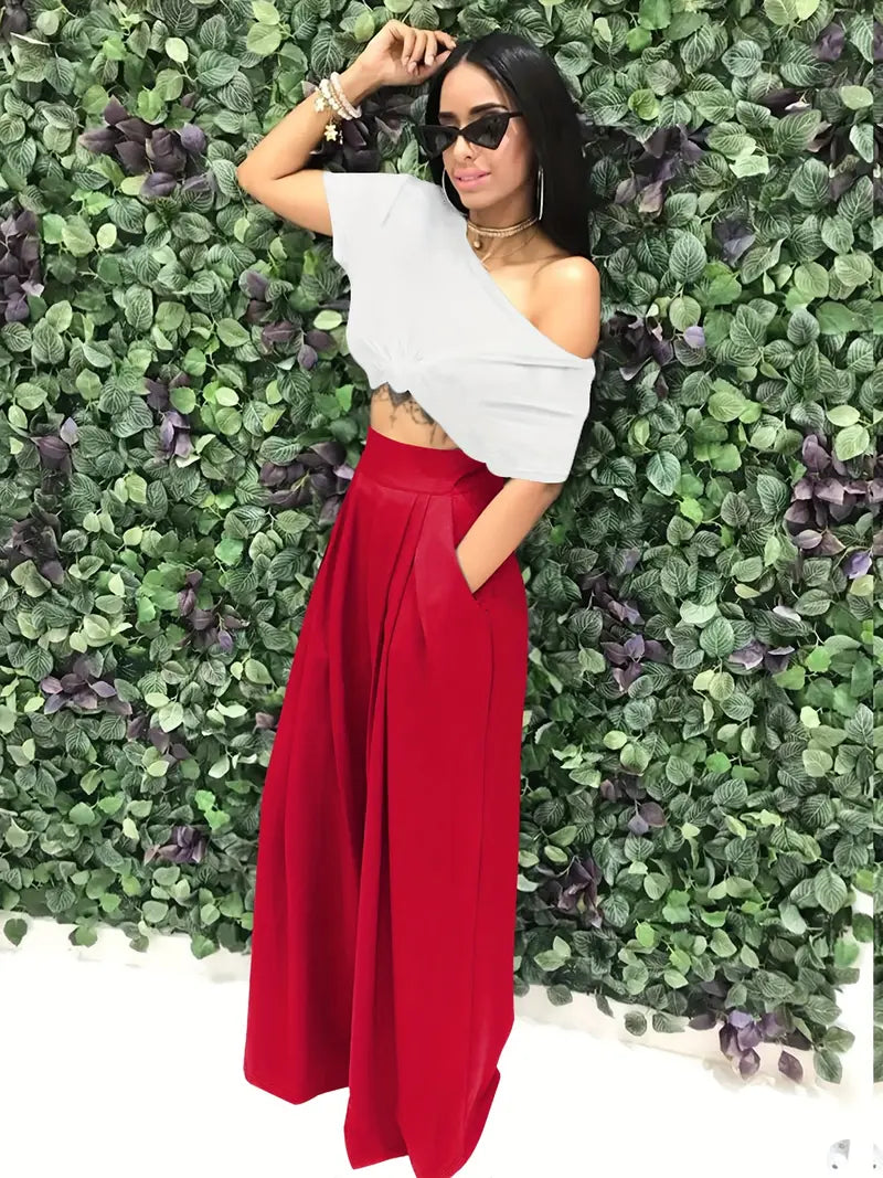 Boho Business Chic Wideleg Flare Pants