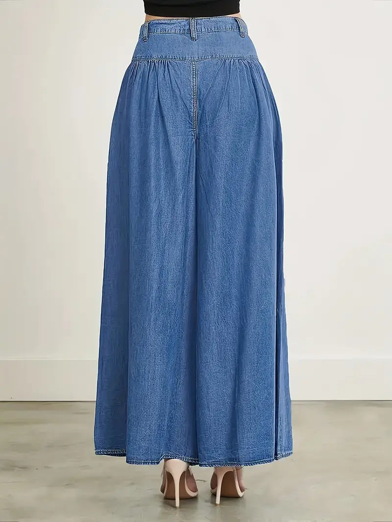 Serenity Wide Leg High Waist Denim Pants