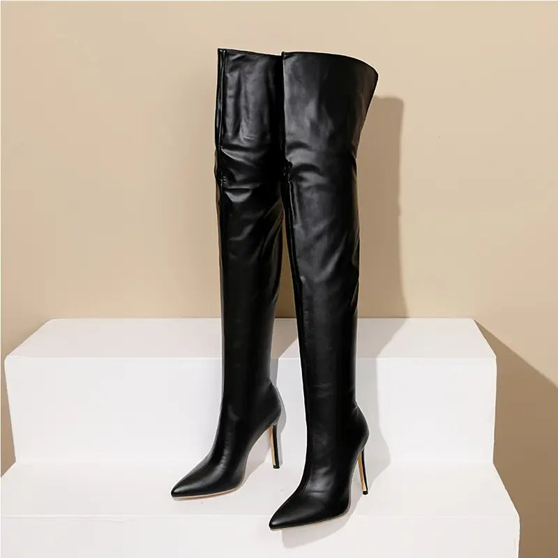 Luxe Over The Knee Leather Boots