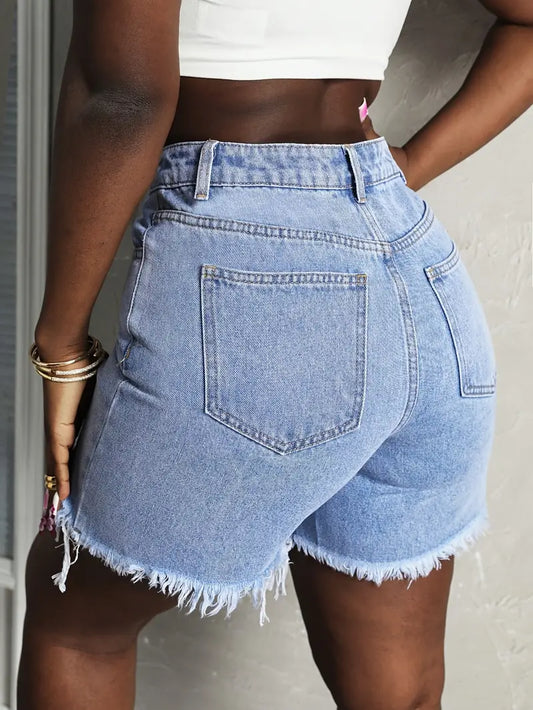 Comfortable Edgy Distressed Denim Shorts