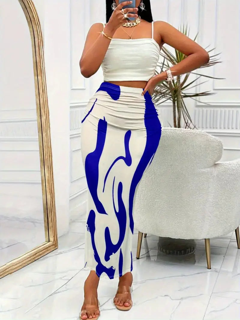 Luxe Marble Pencil Skirt