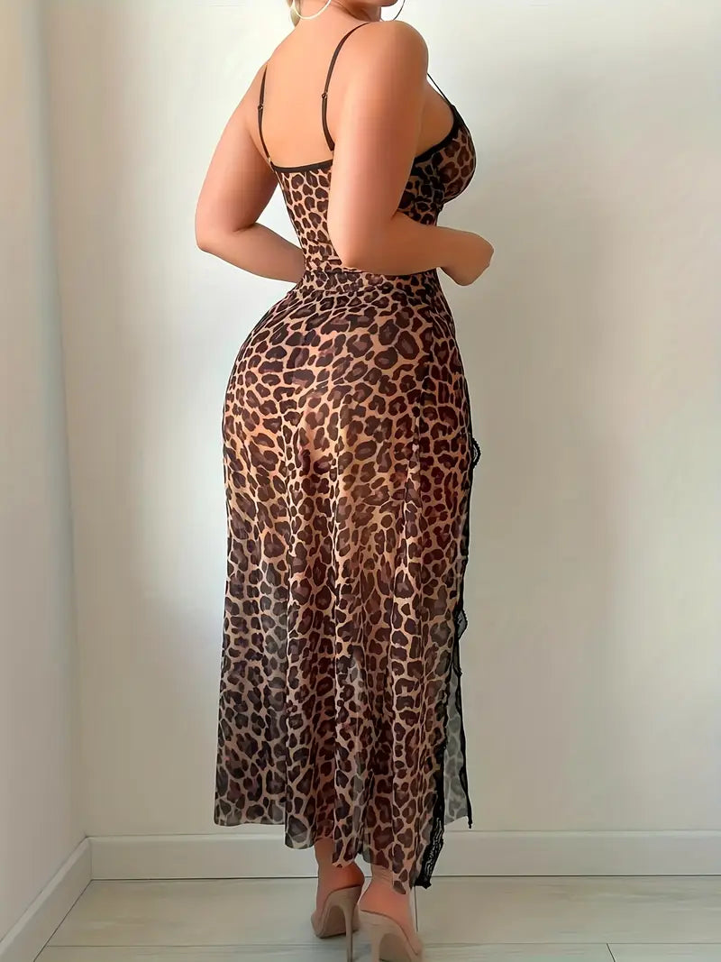 Sleek Comfy Animal Print Nightgown