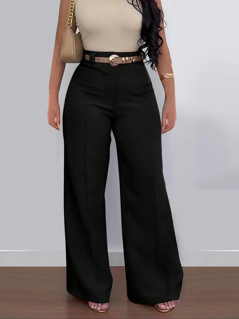 Corporate Chic Sleek Black Pants