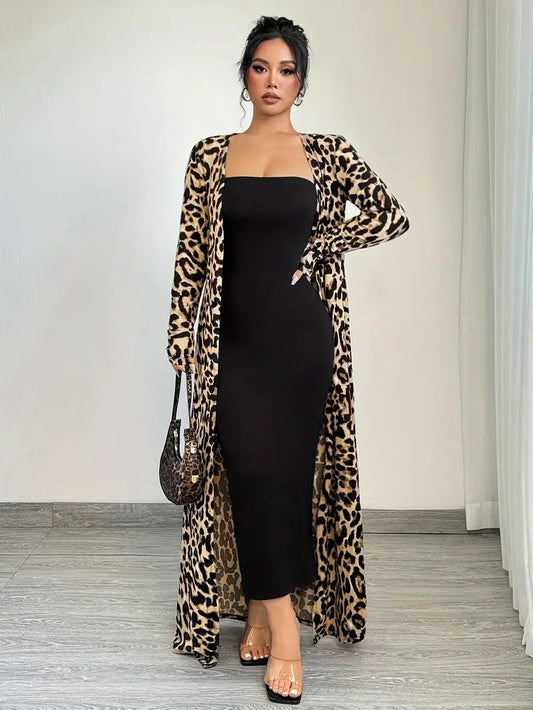 Fierce Leopard Dress & Cardigan