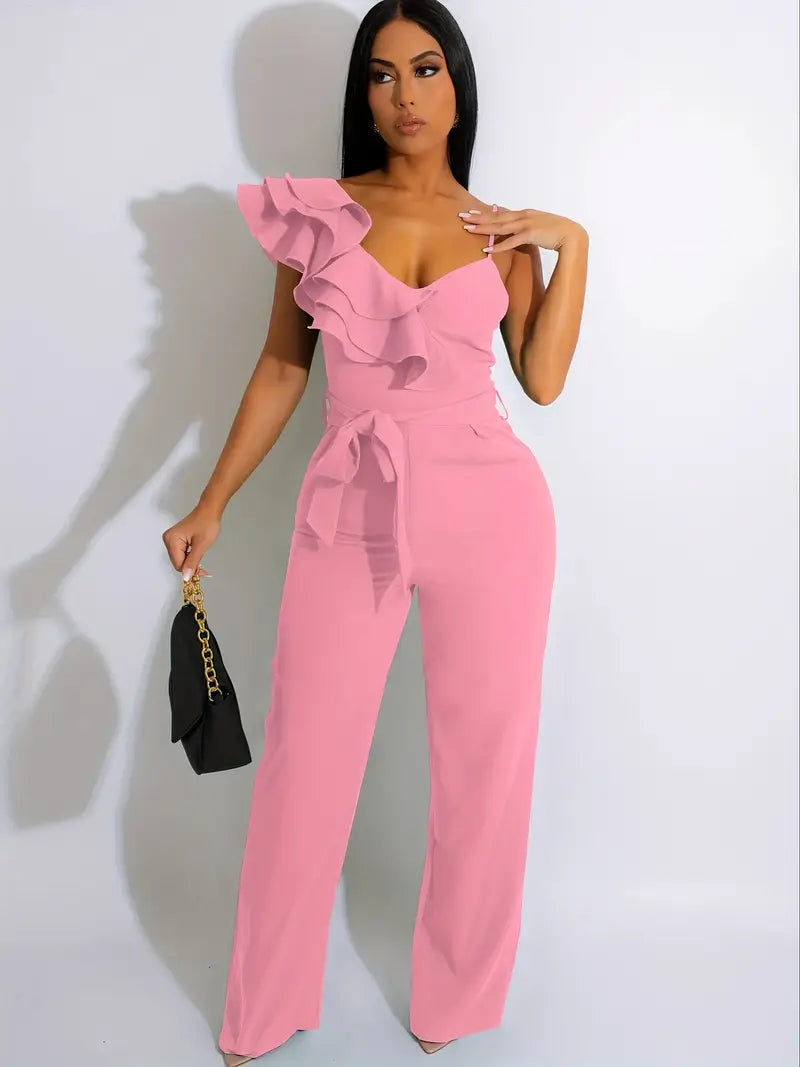 Elegant Chic Ruffle Jumpsuit