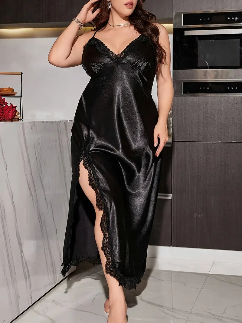 Luxe Lace Trimmed Nightgown