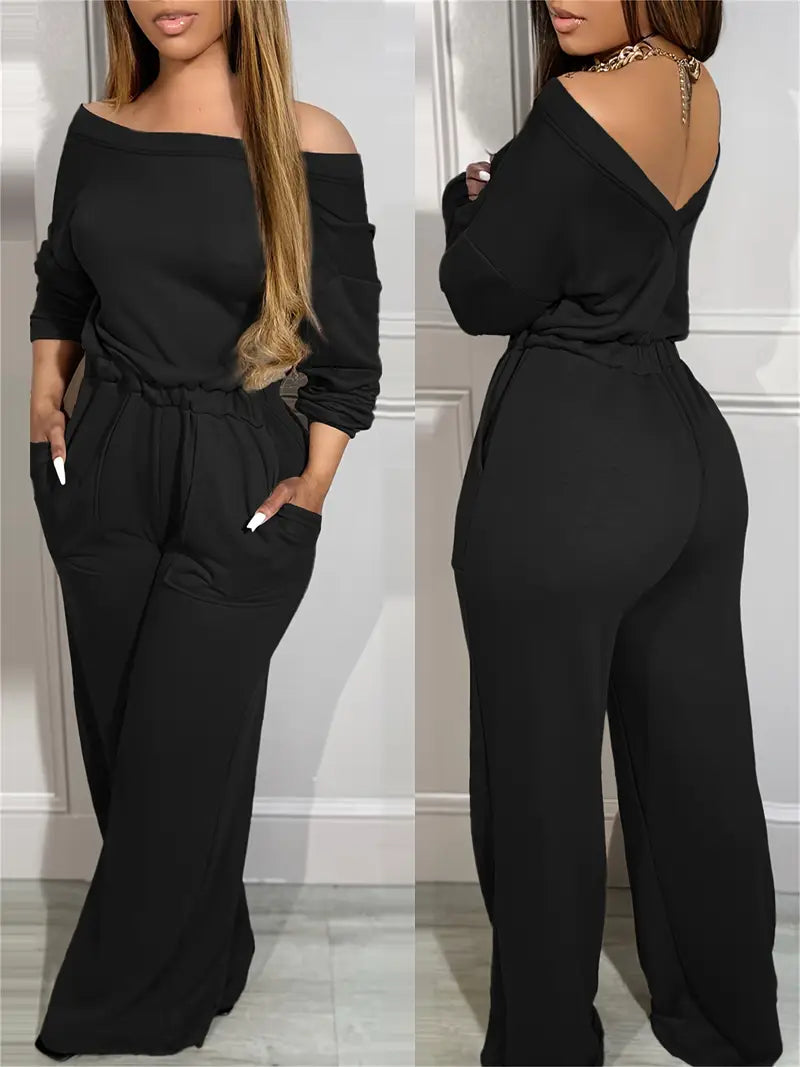 Soft & Elegant Off Shoulder Jumpsuit