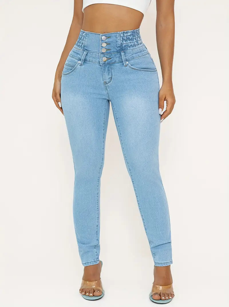 Stylish High Waisted Denim Jeans