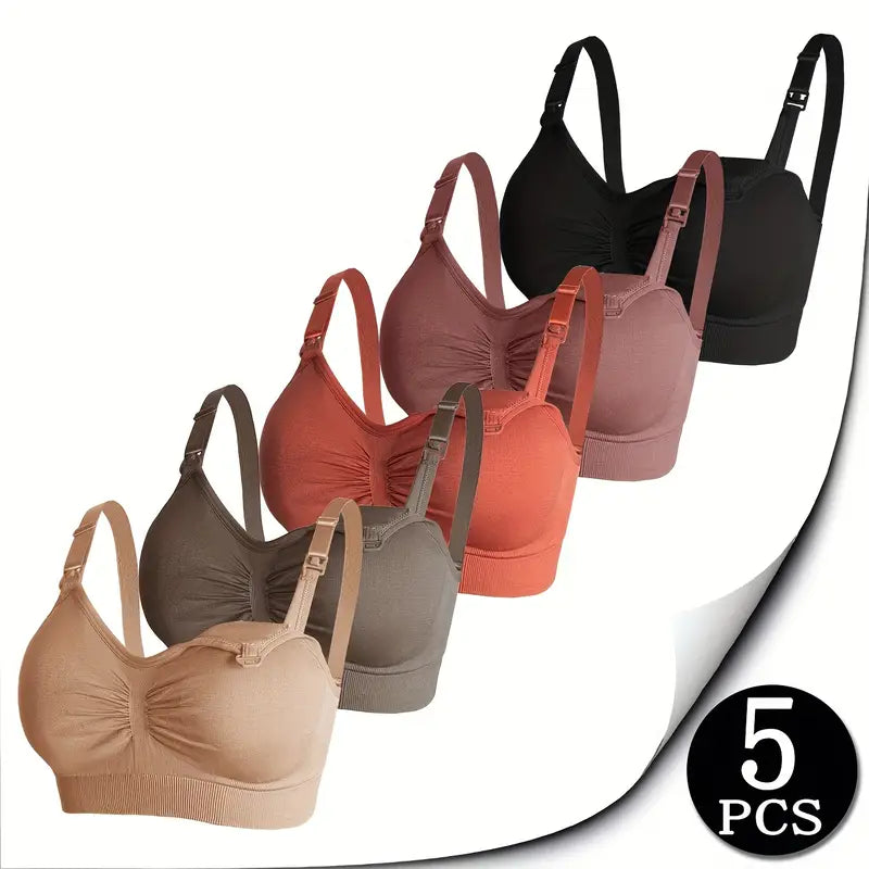5 Pack Nursing Bras