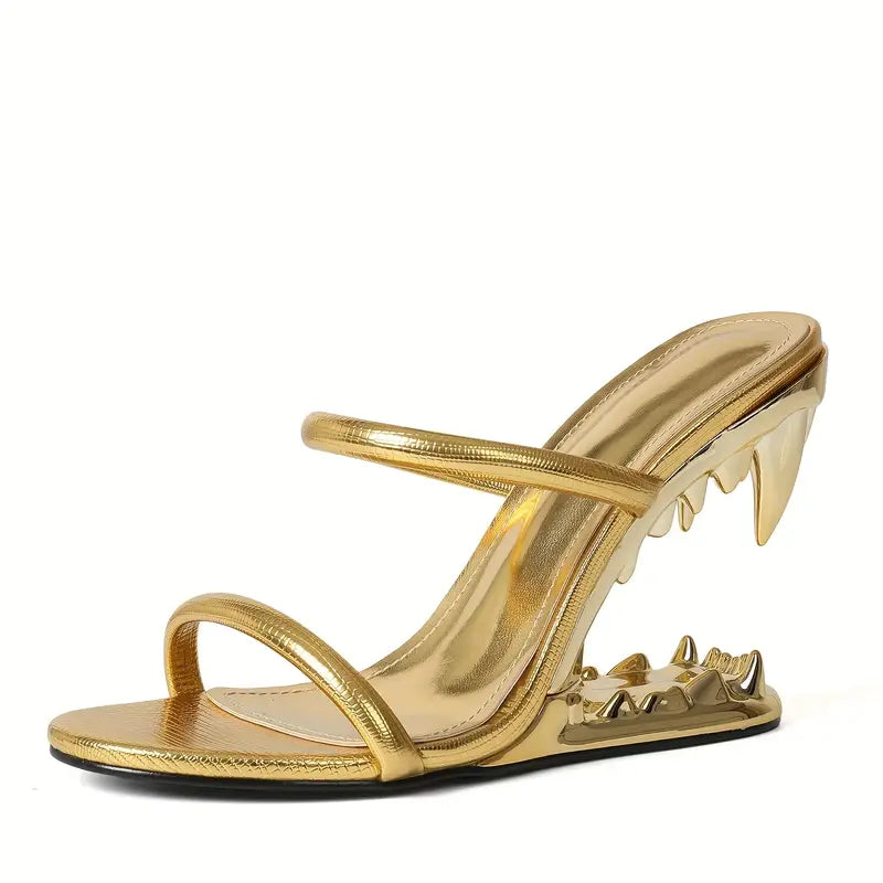 Daring Bold & Iconic Tiger Teeth High Heels