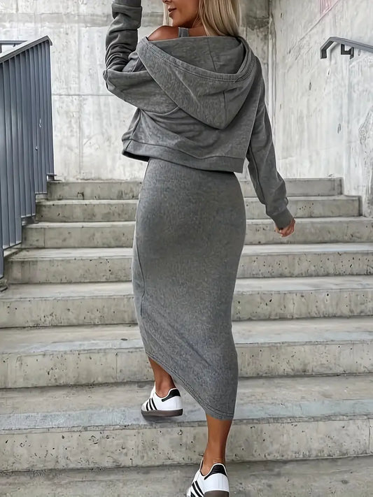 Bodycon Dress & Jacket Fall Set
