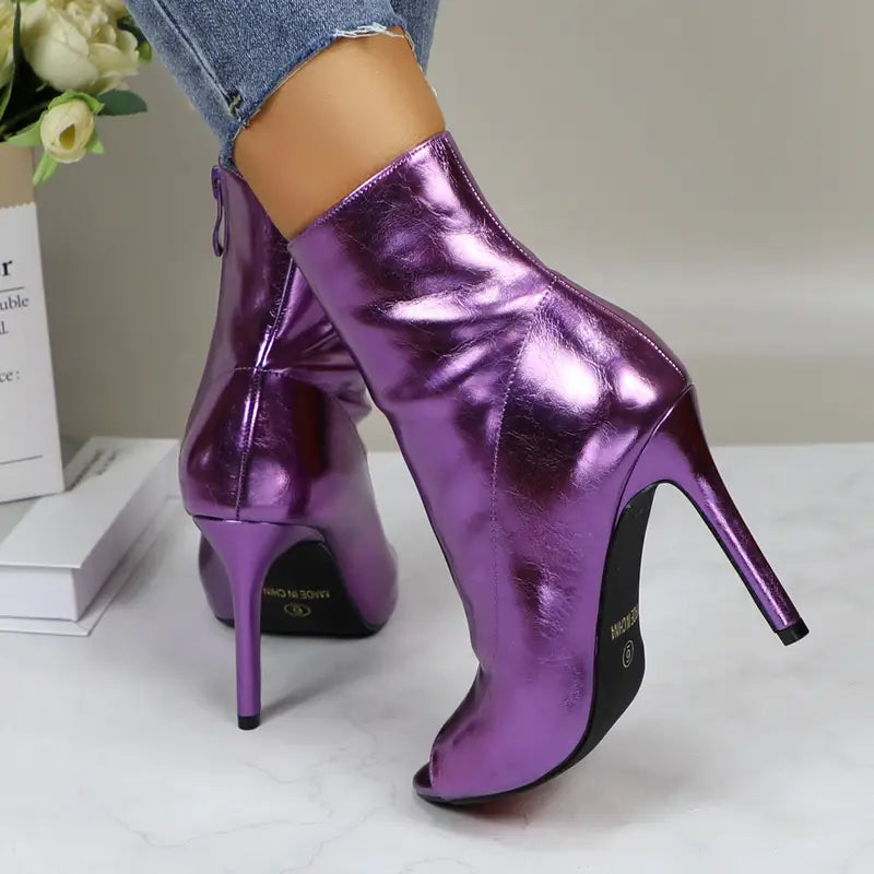 Fall Luxe Open Toe High Heels