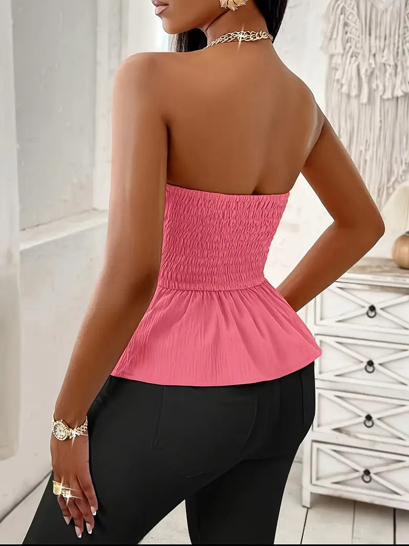 Sleek Elegant Strapless Top