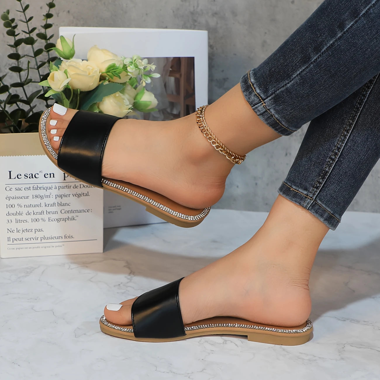 Sleek Metallic Flats