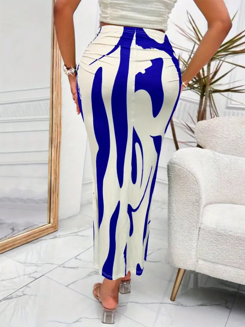 Luxe Marble Pencil Skirt