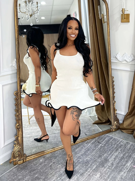 High End Classy Midi Bubble Dress