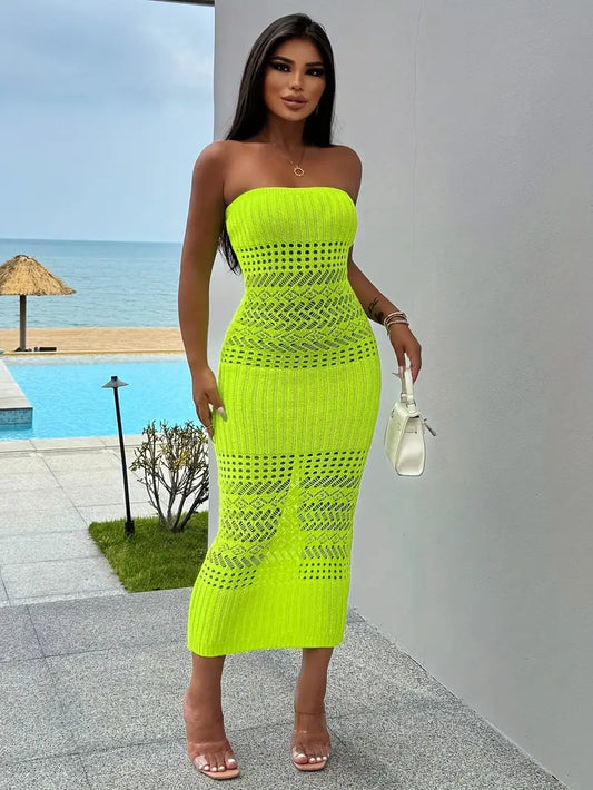 Sleek Neon Beach Dress Cover