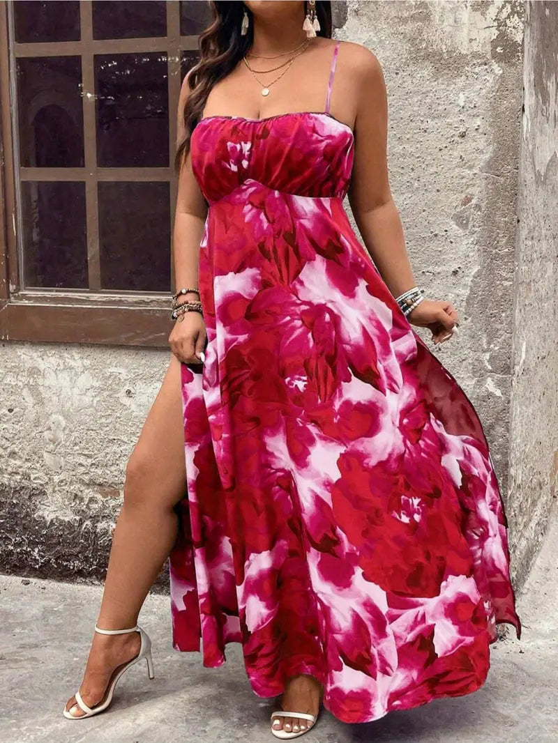 Sexy Feminine Floral Split Summer Dress