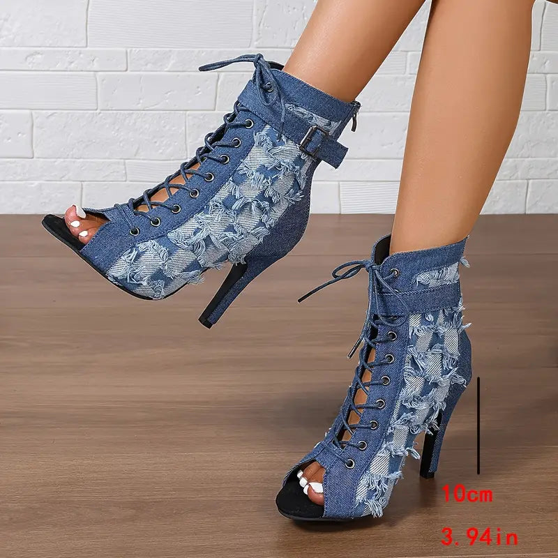Sexy Chic Denim High Heels