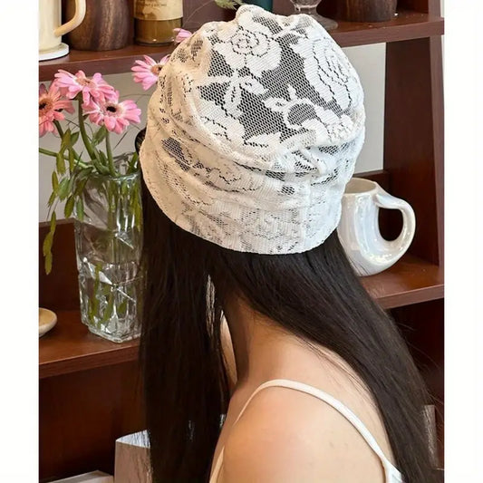 Chic Rose Skull Cap