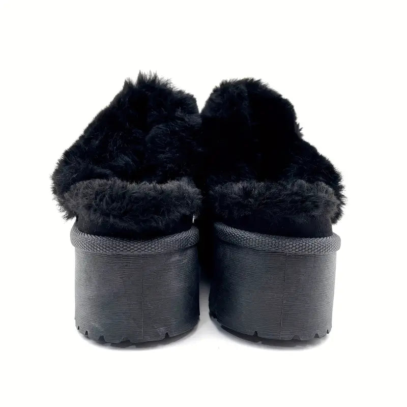 Snow Fur Platform Slippers