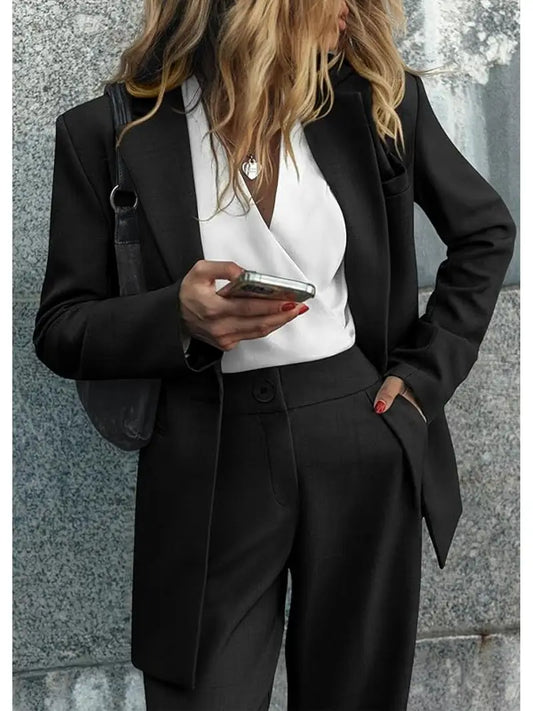 Sleek Office Ready Business Pantsuit