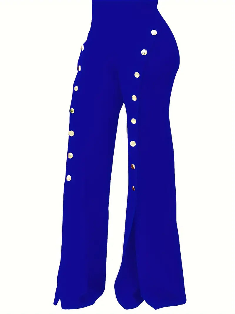 Casual Chic High Waist Office Ready Wideleg Pants
